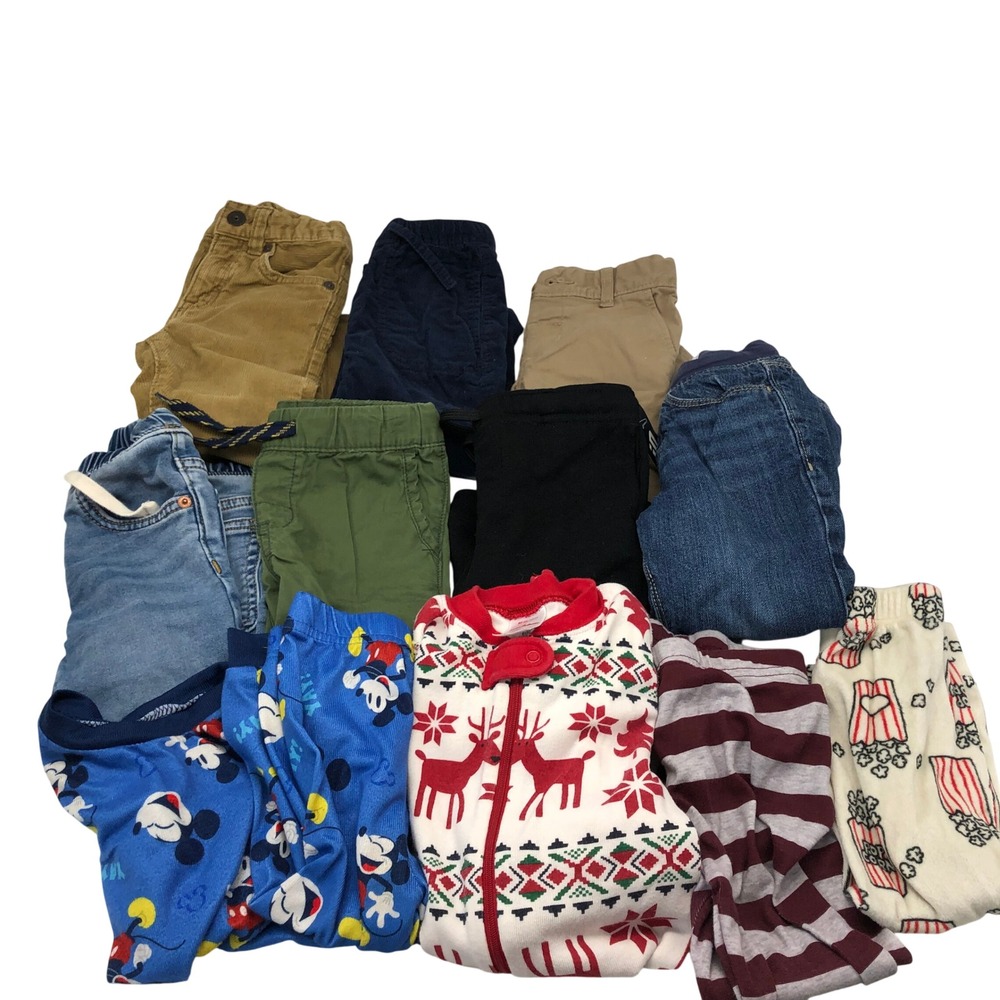 Boys 2T Pants Pajamas BUNDLE Fall Winter School Jeans Chinos 12 Pc Lot Gap
